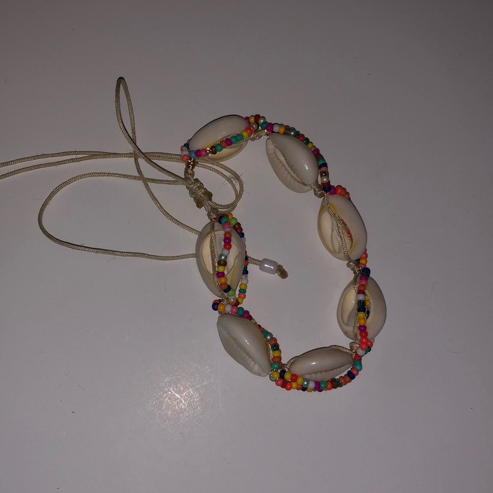 shell bracelet anklet with beads
